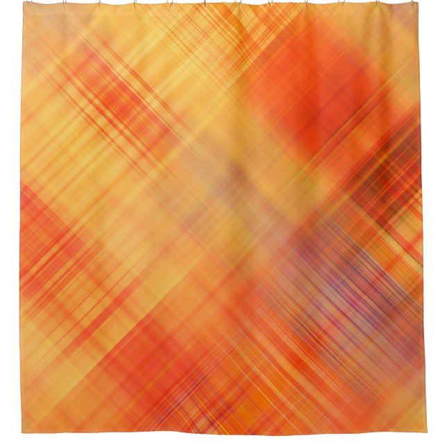 art abstract geometric diagonal lines pattern, blu shower curtain (Front)