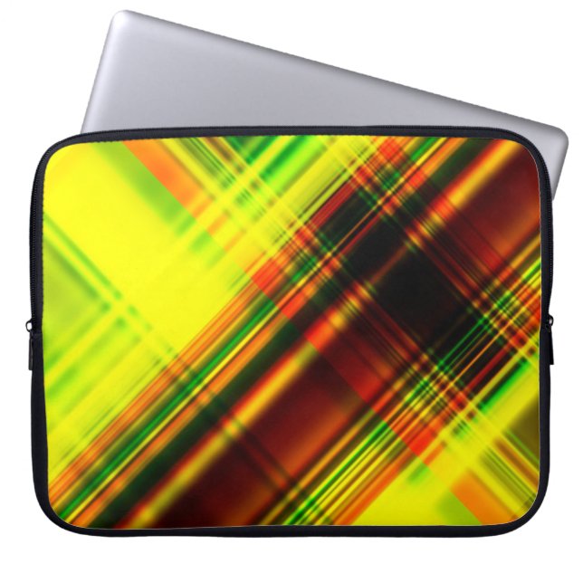 art abstract geometric diagonal pattern background laptop sleeve (Front)