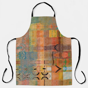 art abstract geometric horizontal stripes pattern apron
