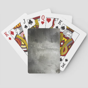 art abstract grunge black and white textured playing cards