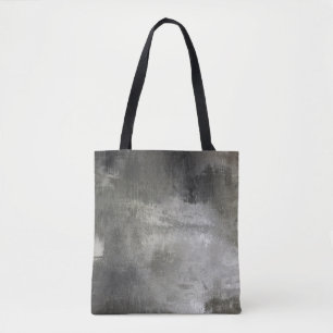 art abstract grunge black and white textured tote bag