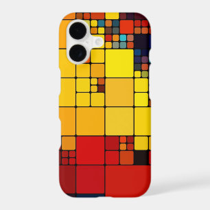 Art abstract vibrant rainbow geometric pattern