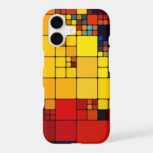 Art abstract vibrant rainbow geometric pattern (Back)