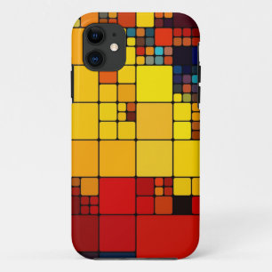Art abstract vibrant rainbow geometric pattern Case-Mate iPhone case