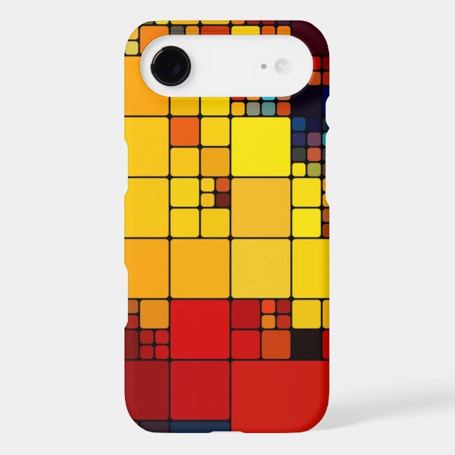 Art abstract vibrant rainbow geometric pattern Case-Mate iPhone case (Back)