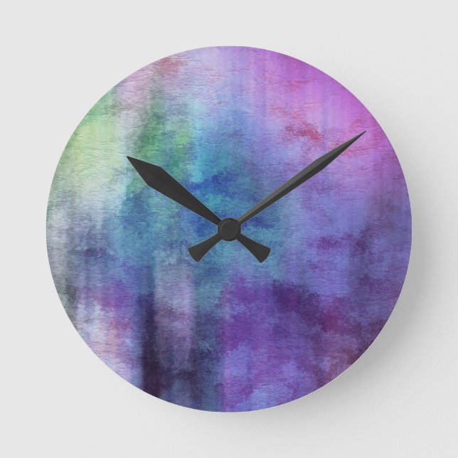 art abstract watercolor background on paper 2 round clock (Front)