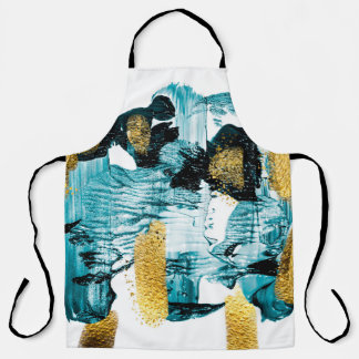 Art and Gold. Trendy colour with golden paint and  Apron