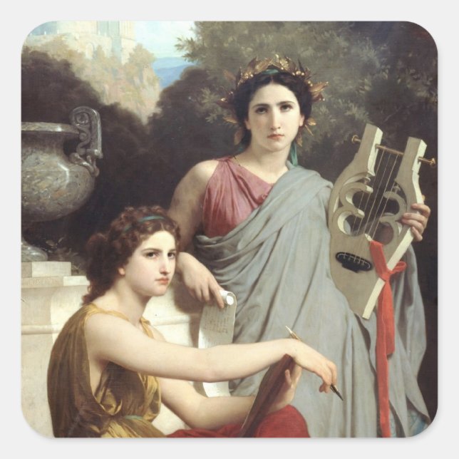 Art and Literature artwork muses Square Sticker (Front)