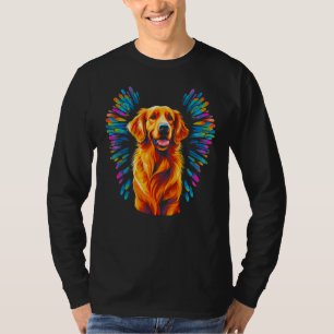 Art Angel Wings Heaven Golden Retriever Dog T-Shirt