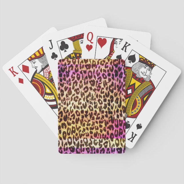 Art animal fur abstract texture 2 playing cards (Back)