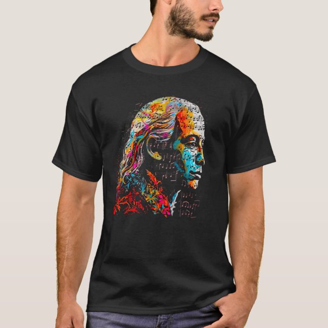 Art Antonio Vivaldi Music Composer T-Shirt (Front)