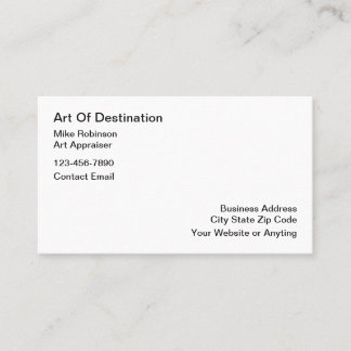 Art Appraisal Business Cards