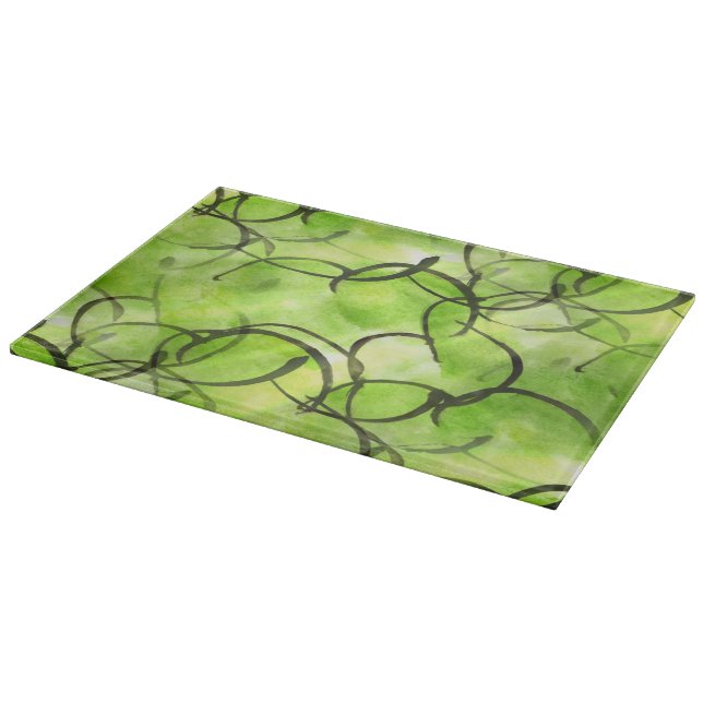 art avant-garde hand paint background green cutting board (Corner)
