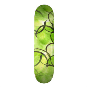 art avant-garde hand paint background green skateboard