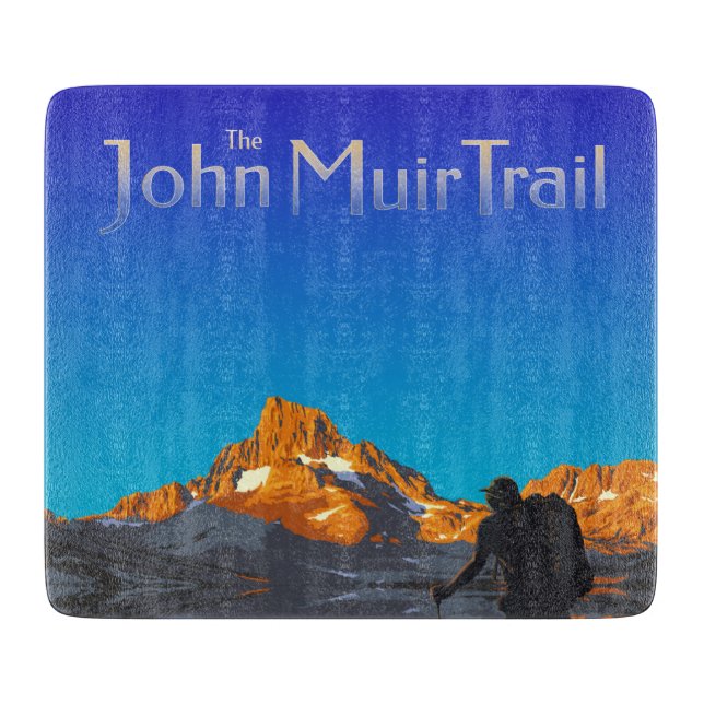 Art - Banner Peak - John Muir Trail Text Cutting Board (Front)