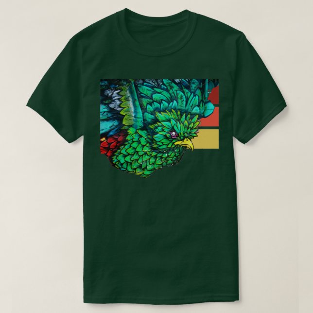 Art Bird Guatemala Birds Souvenir Quetzal  6  T-Shirt (Design Front)