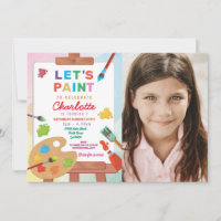 Art Birthday Painting Party Paint Crafts Photos