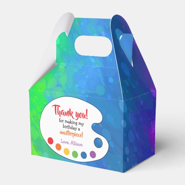 Art Birthday Party Favour | Paint Party  Box (Front Side)