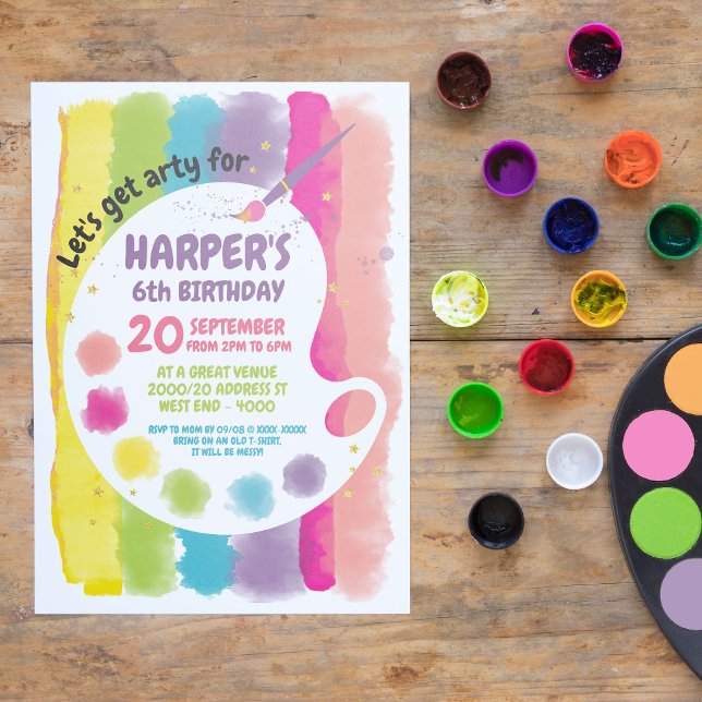 Art Birthday Party Invitation (Creator Uploaded)