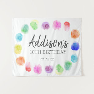 Art Birthday Welcome, Paint Birthday Tapestry