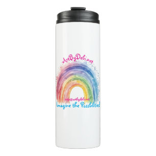 Art By Debi, Rainbow Thermal Tumbler