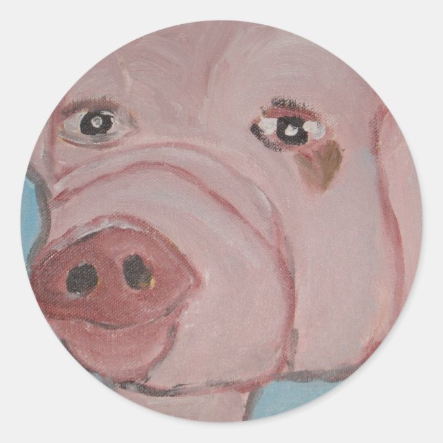 art by eric ginsburg classic round sticker (Front)