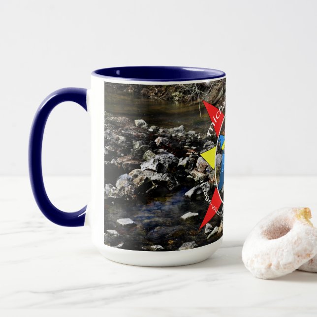 Art By MAS logo - merch and gear Mug (With Donut)