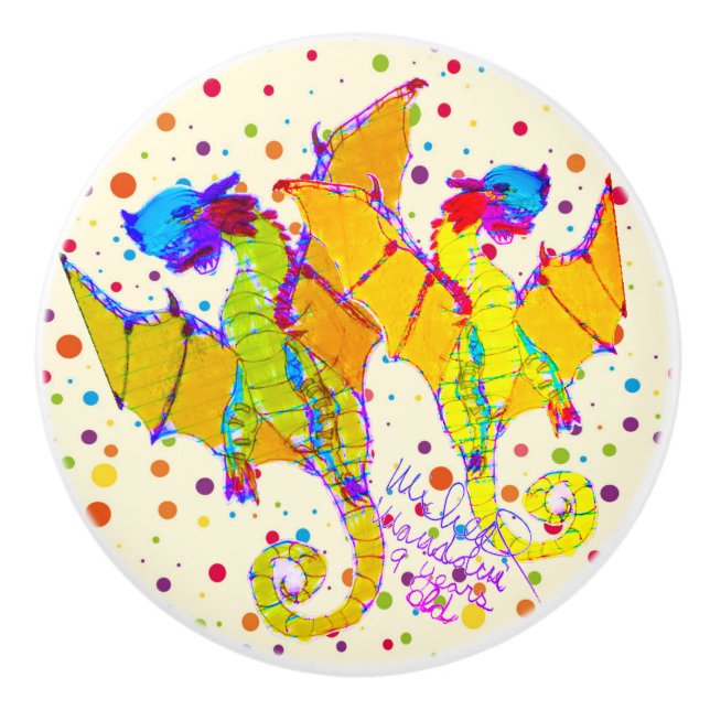 Art by Micheal  Ceramic Knob (Front)