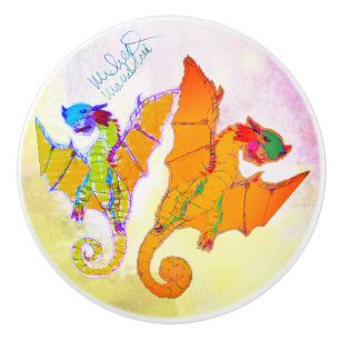 Art by Micheal Dragon Ceramic Knob