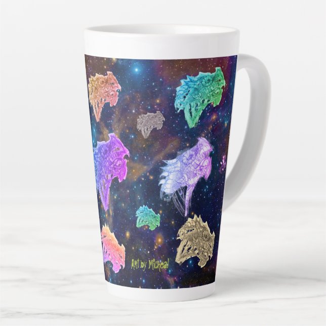 Art by Micheal Dragon  Latte Mug (Right Angle)
