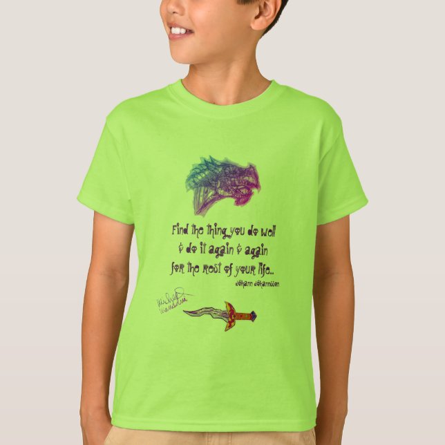 Art by Micheal Inspirational Dragon T-Shirt (Front)