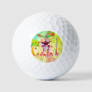 Art by Micheal Zion Smile Golf Balls