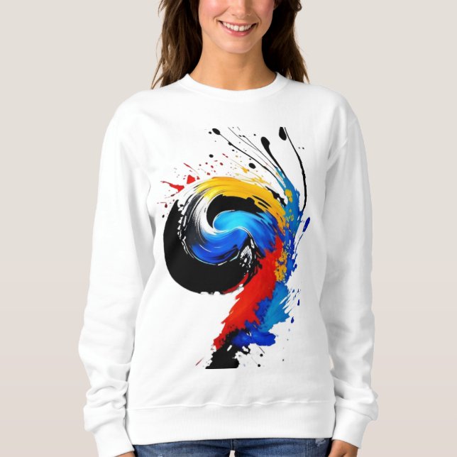 art by multi-colour sweatshirt (Front)
