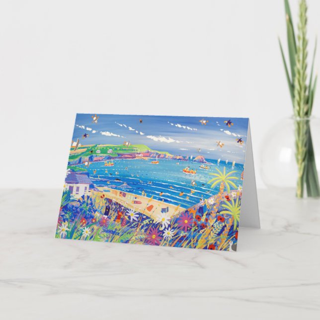Art Card: Family Fun, Mother Ivey's Bay, Cornwall Card (Front)