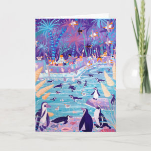 Art Card: Purple Penguin Party at the Zoo Card