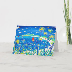 Art Card: Wiggly Palms and Agapanthus, Tresco Card
