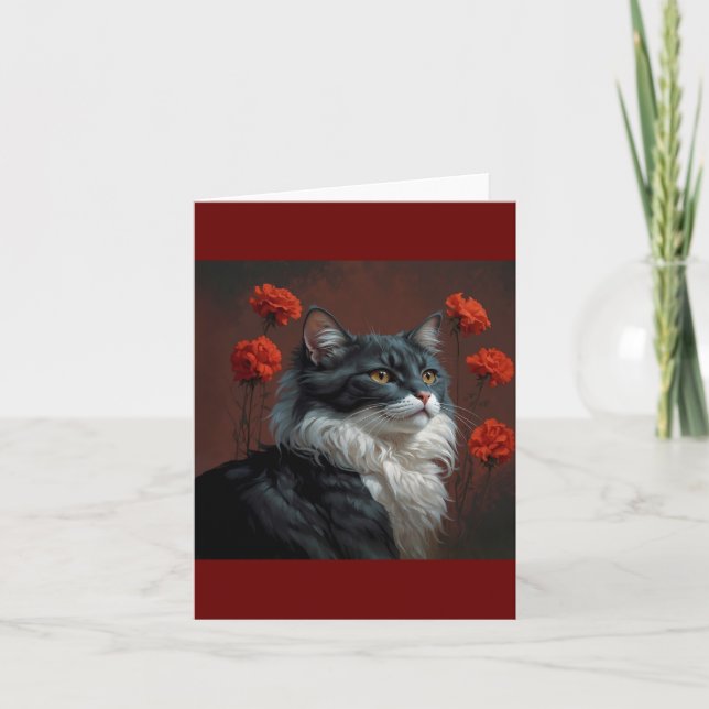 art cat thank you card (Front)