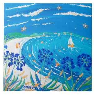Art Ceramic Tile: John Dyer Scilly Blue View Tile