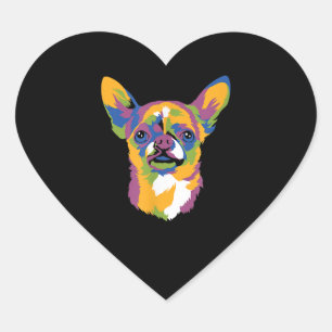 Art Chihuahua Cute Paw Pet Gift Men Women Kids Dog Heart Sticker
