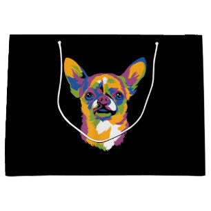 Art Chihuahua Cute Paw Pet Gift Men Women Kids Dog Large Gift Bag
