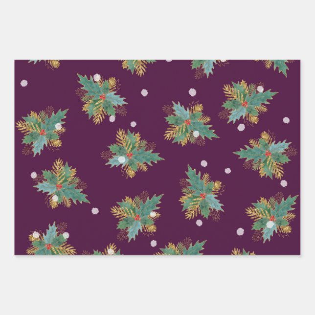 Art Christmas Cards Wrapping Paper Sheet (Front)