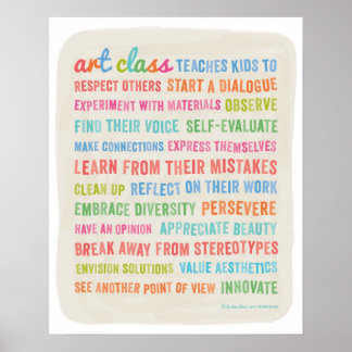 Art Classes Teach Kids // 16 x 20 Poster