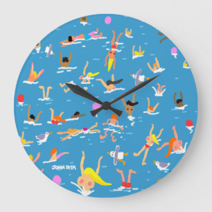 Art Clock: John Dyer Swimmers Large Clock