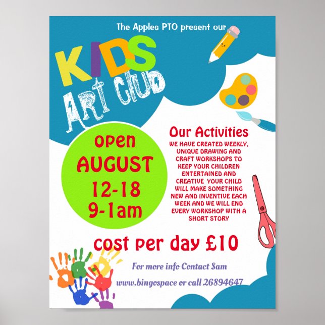 Art club event poster (Front)