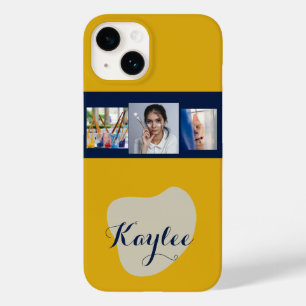 Art Collage Script Monogram iPhone Case