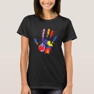 art  colorful  paint  graphic  high five  hand  in T-Shirt