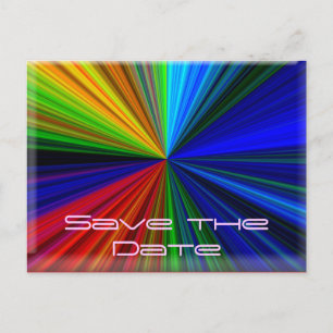 Art colour Burst Announcement Postcard