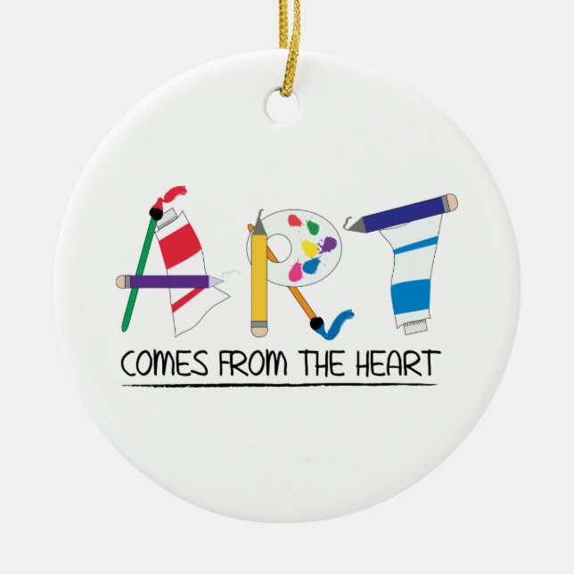 Art Comes From The Heart Ceramic Tree Decoration (Front)
