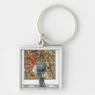 Art Connoisseur by Norman Rockwell Key Ring