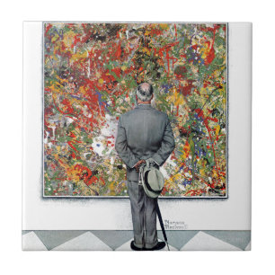 Art Connoisseur by Norman Rockwell Tile